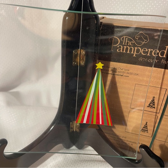 Pampered Chef Holiday Appetizer Plates 4 NEW - Picture 5 of 10